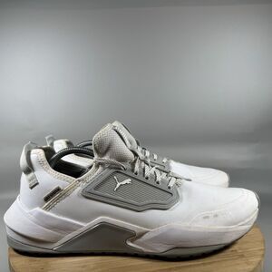 Puma GS One Spikeless Athletic Golf Shoes Mens 12 White / Grey 195405-01